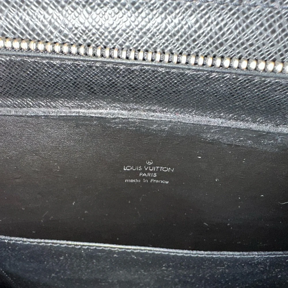 Auth Louis Vuitton Taiga Porte-Documents Rozan Bag Ardoise Briefcase